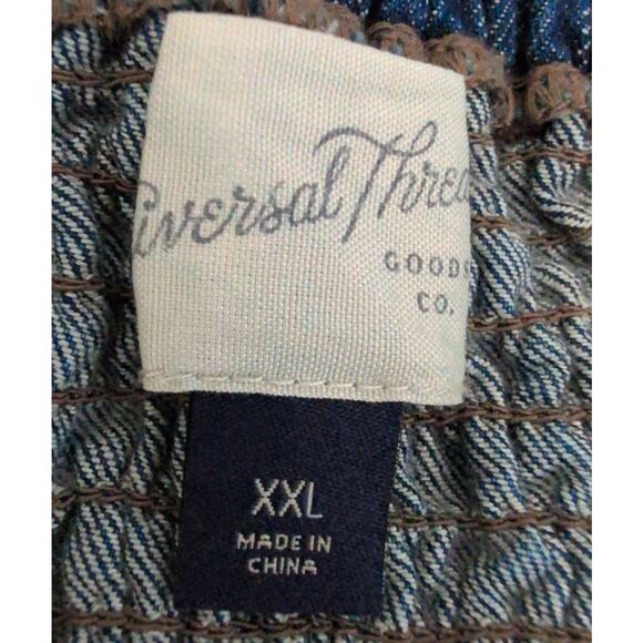 Denim Bustier Corset Crop Top XXL Y2K Boho Festival Grunge Indie Sleaze Western - Picture 5 of 6